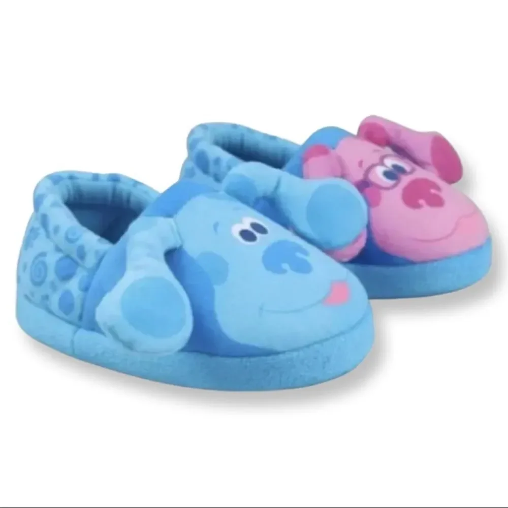 Blue Blues Clues Magenta Slip On Slippers Toddler size 9/10. NWT!